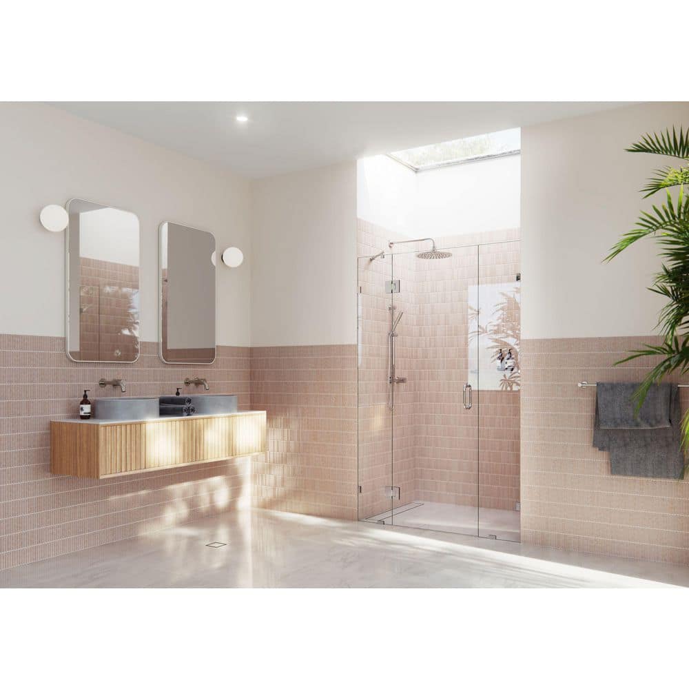 Stellar Frameless 3 Panel Glass Shower Door with Polished Chrome Finish