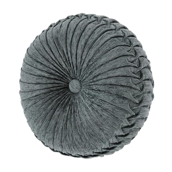 J QUEEN NEW YORK INC Bayonne Polyester Tufted Round Decorative Throw Pillow 15X15"