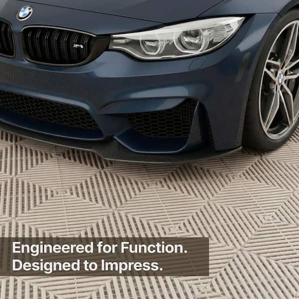 FLOORINGINC Nitro Vented 3/8 in. Garage Tiles, Sahara Sand, 12 in