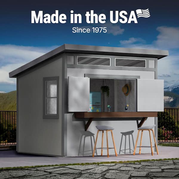 Do-It Yourself Key West 10 ft. x 8 ft Wood Garden Bar Party Shed with Front Service Doors and 2-Countertops (80 sq. ft.)