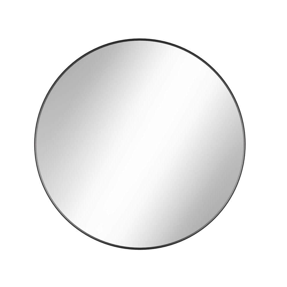 36 in. W x 36 in. H Round Aluminum Framed Wall Bathroom Vanity Mirror in Black price history on PriceWatchPro