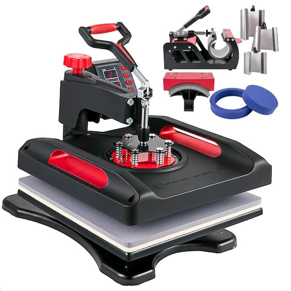 Heat Press Machine 8 in 1 Combo, Heat Press 15 in. L x 15 in. W Swing Away T Shirt Printing Machine Digital Control
