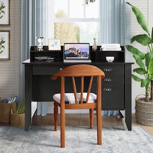 47.5 in W Rectangle Black Computer Writing Desk