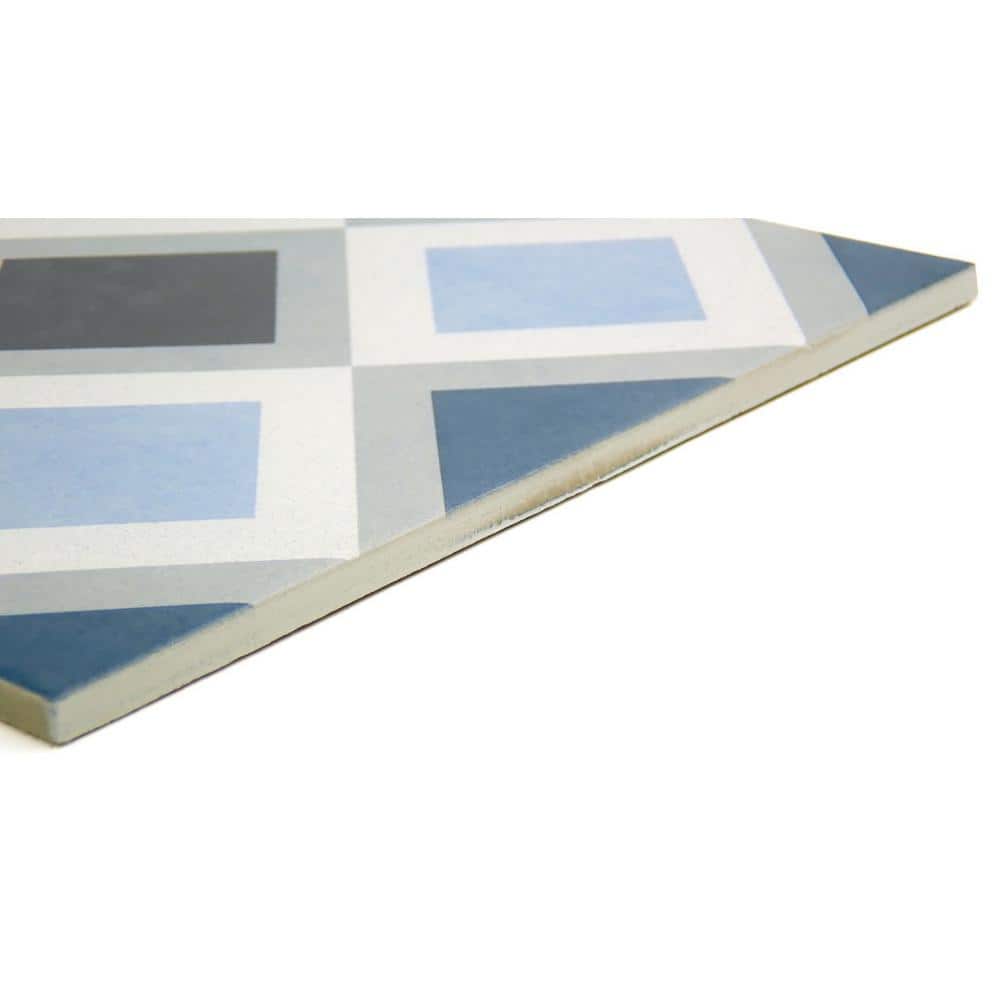 Design Blue and Gray Matte Porcelain Wall & Floor Tile
