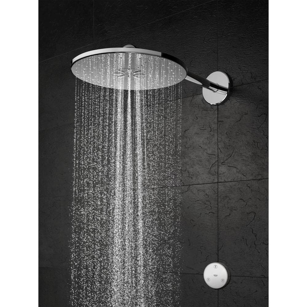 Pulse Rain 12" Chrome Wall-Mounted Adjustable Shower Head