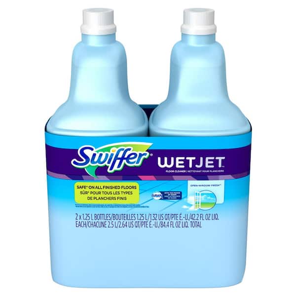 Swiffer WetJet Multi-Purpose and Hardwood Liquid Floor Cleaner Solution  Refill, with Gain Scent 42.26 Fl Oz (Pack of 2) (Package May Vary) : Health  & Household 