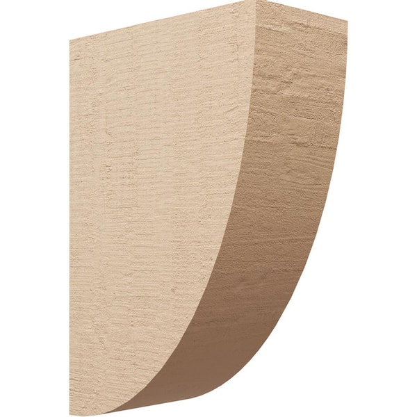 Ekena Millwork Classic Series 2 7 in. x 14 in. x 21 in. Durham Rough Cedar Woodgrain Timberthane Polyurethane Corbel in Primed Tan