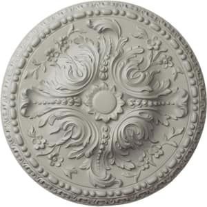 19-5/8 in. x 3/4 in. Amelia Urethane Ceiling Medallion (Fits Canopies upto 2-3/8 in.), Pot of Cream