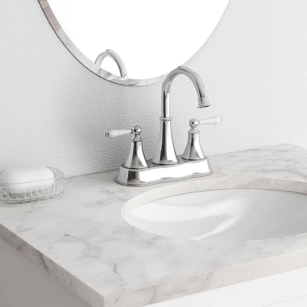 Polished Chrome Traditional 2-Handle Bathroom Faucet