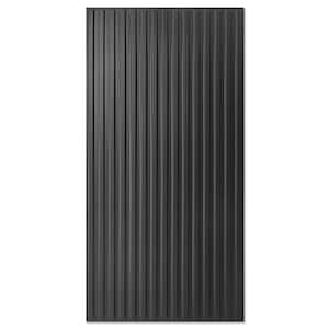 Slat Design Black 2 ft. x 4 ft. Decorative PVC Drop Ceiling Tiles for Interior Wall Decor (96 sq.ft./Case)