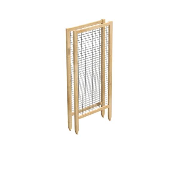 Greenes Fence CritterGuard 46.5 in. Cedar Trellis Garden Fence (2-Pack)