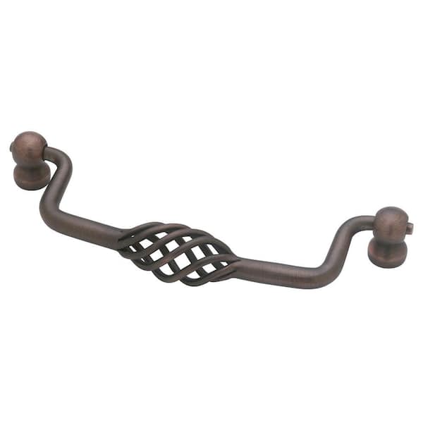 Liberty Birdcage 5-1/16 in. (128mm) Center-to-Center Venetian Bronze Wrought Iron Bail Drawer Pull