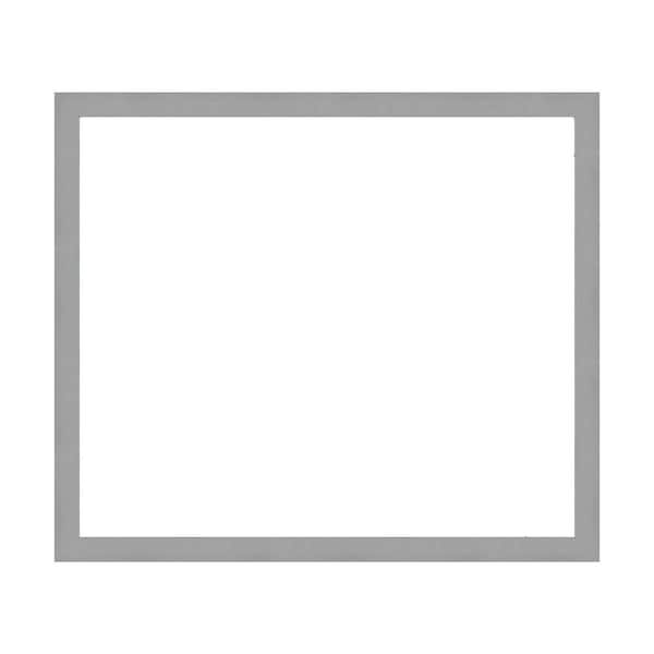 Amanti Art Mirror Makeover Brushed Nickel 43.25 in. W x 37.25 in. H Bathroom Mirror Frame Border Kit-Fits a 42 x 36 Mirror