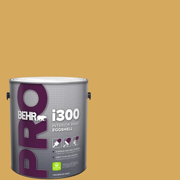 BEHR PRO 1 gal. #340D-5 Galley Gold Eggshell Interior Paint