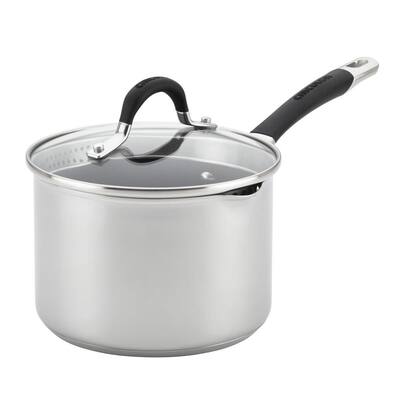 Momentum 3 qt. Stainless Steel Nonstick Sauce Pan with Glass Lid