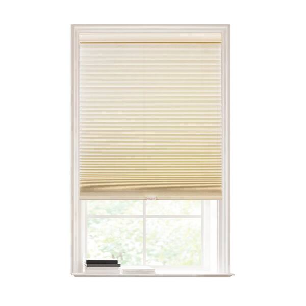 Lumi Home Furnishings Ivory Polyester 37 in.W x 72 in.L Light Filtering Cordless POSH Honeycomb Cellular Shade