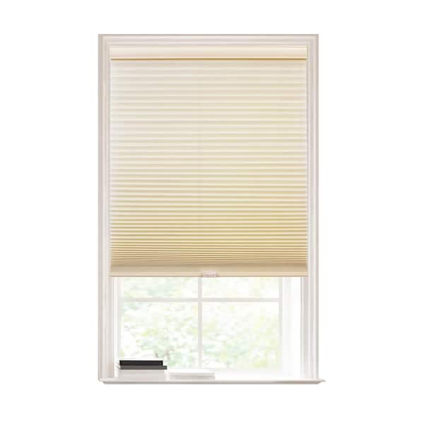 Lumi Home Furnishings Ivory Polyester 44 in.W x 72 in.L Light Filtering Cordless POSH Honeycomb Cellular Shade