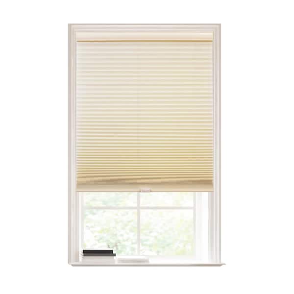 Lumi Home Furnishings Ivory Polyester 59 in.W x 72 in.L Light Filtering Cordless POSH Honeycomb Cellular Shade