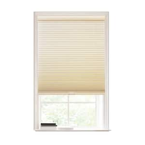 Ivory Polyester 34 in.W x 72 in.L Light Filtering Cordless POSH Honeycomb Cellular Shade