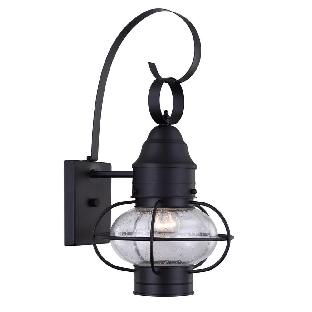 1- Light Matte Black Decorative Outdoor Wall Lantern Sconce Light price history on PriceWatchPro
