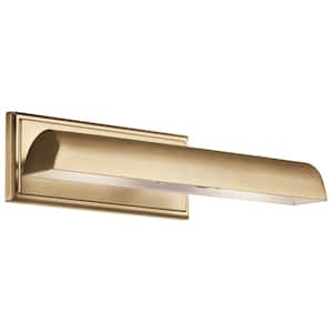 Carston 18.25 in. 2-Light Champagne Bronze LED Hallway Indoor Wall Sconce Picture Light with Adjustable Arm