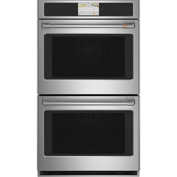 Cafe 30 in. Smart Double Electric Wall Oven with Convection Self-Cleaning in Stainless Steel