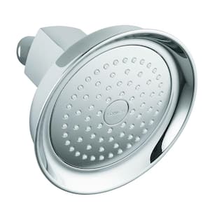 Margaux 1-Spray 5.3 in. Single Wall Mount Fixed Shower Head in Polished Chrome