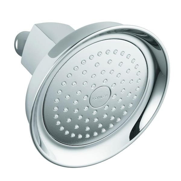 KOHLER Margaux 1-Spray 5.3 in. Single Wall Mount Fixed Shower Head in Polished Chrome