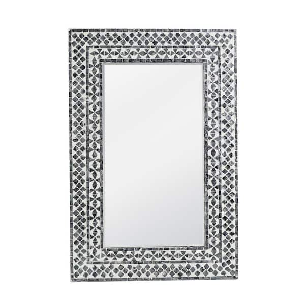 A & B Home 35.8 in. x 24 in. Modern Rectangle Framed Black, White ...