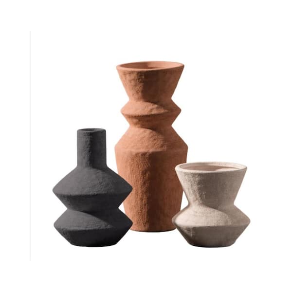 3 Pack Ceramic Vases Modern Farmhouse Decor for Table Shelf Home Centerpiece