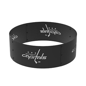 Decorative NHL 36 in. x 12 in. Round Steel Wood Fire Pit Ring - Washington Capitals