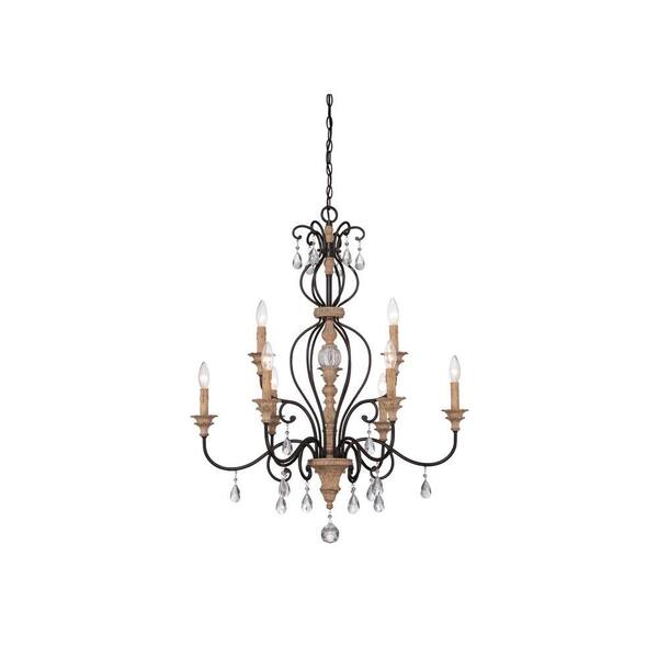 Designers Fountain Bella Maison 9-Light Natural Iron Distressed Ash Chandelier