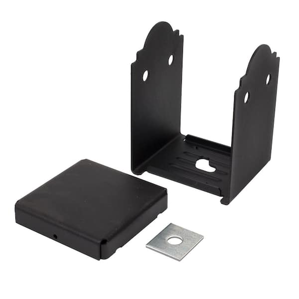 Simpson Strong-Tie Post Base Bracket Black Powder-Coated For 6x6 Nominal Lumber