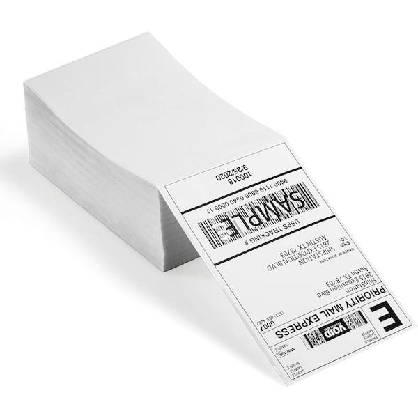 Unbranded Thermal Direct Shipping Labels 4 x 6 500 Perforated Labels Compatible with Rollo Permanent Adhesive Commercial Grade