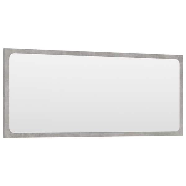 Unbranded 35.4 in. W x 14.6 in. H Rectangular Wood Framed Wall Mount Modern Decor Bathroom Vanity Mirror