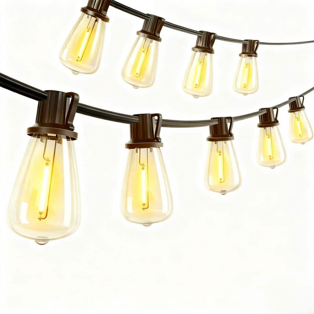 54 ft. Waterproof Solar String Lights with Remote and USB Port 15+1 LED 3 Light Modes Bulb for Camping Garden, Black price history on PriceWatchPro