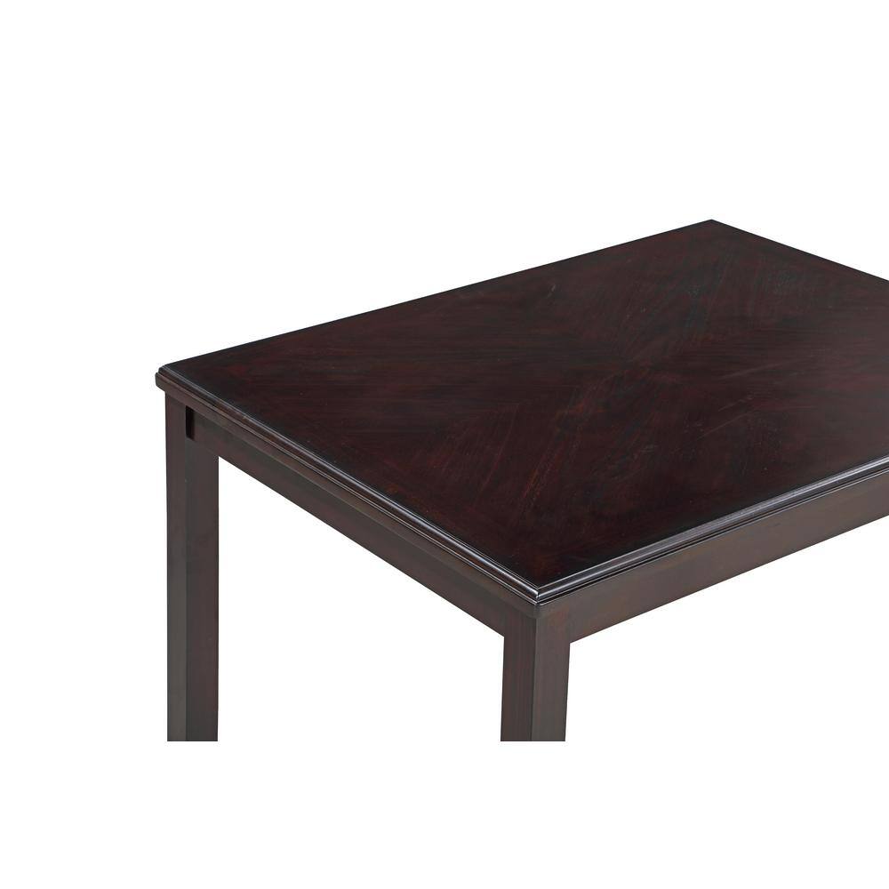 Ebony 48-Inch Rectangular Dining Table with 4 Chairs
