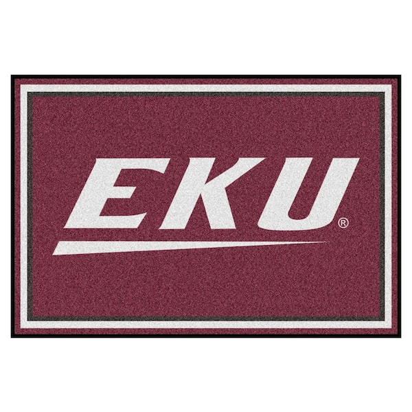 FANMATS NCAA - Eastern Kentucky University Red 8 ft. x 5 ft. Indoor Area Rug