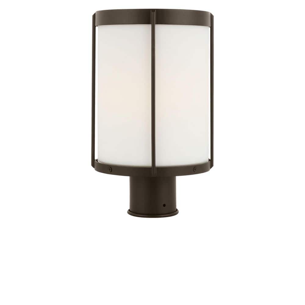 Luning 1-Light Antique Bronze Metal Hardwired Outdoor Weather Resistant Post Light Lantern with LED Bulb Included price history on PriceWatchPro