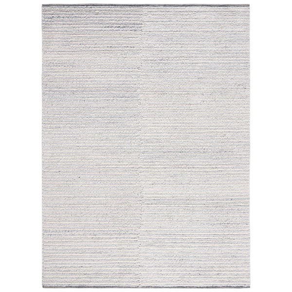 SAFAVIEH Martha Stewart Ivory/Blue 8 ft. x 10 ft. Basket Striped Area Rug