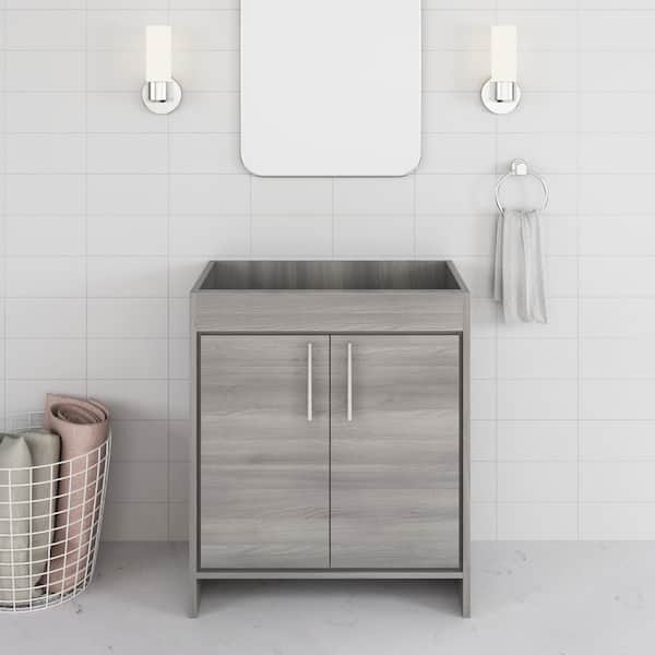 VOLPA USA AMERICAN CRAFTED VANITIES Villa 36 in. W x 18 in. D Bath Vanity Cabinet Only in Ash Gray