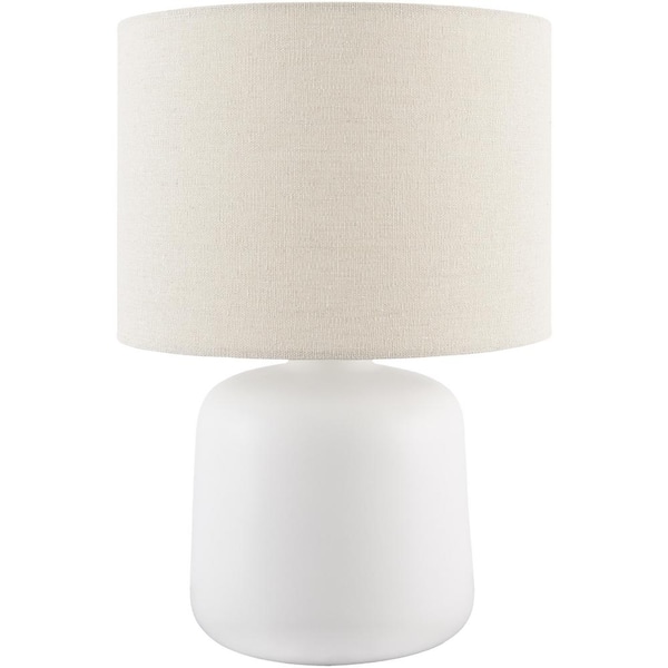 Livabliss Elio ELI-004 13 in. H x 9 in. W x 9 in. D Accent Table Lamp, Beige