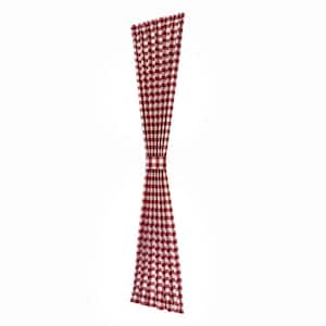 Buffalo Check 25 in. W x 72 in. L Polyester/Cotton Light Filtering Door Panel and Tieback in Burgundy