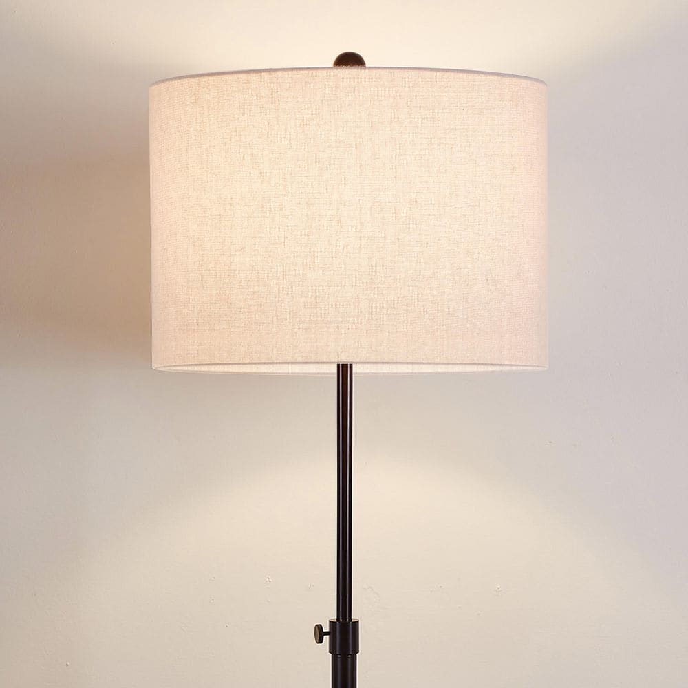 Bronze Adjustable 63.5" Floor Lamp with Fabric Shade