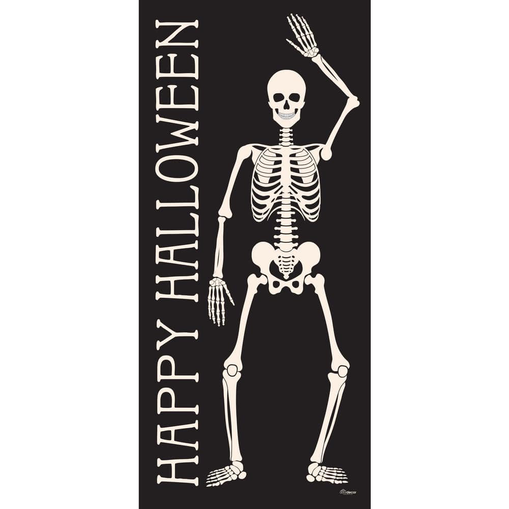 My Door Decor 36 in. x 80 in. Happy Halloween Skeletons Front Door