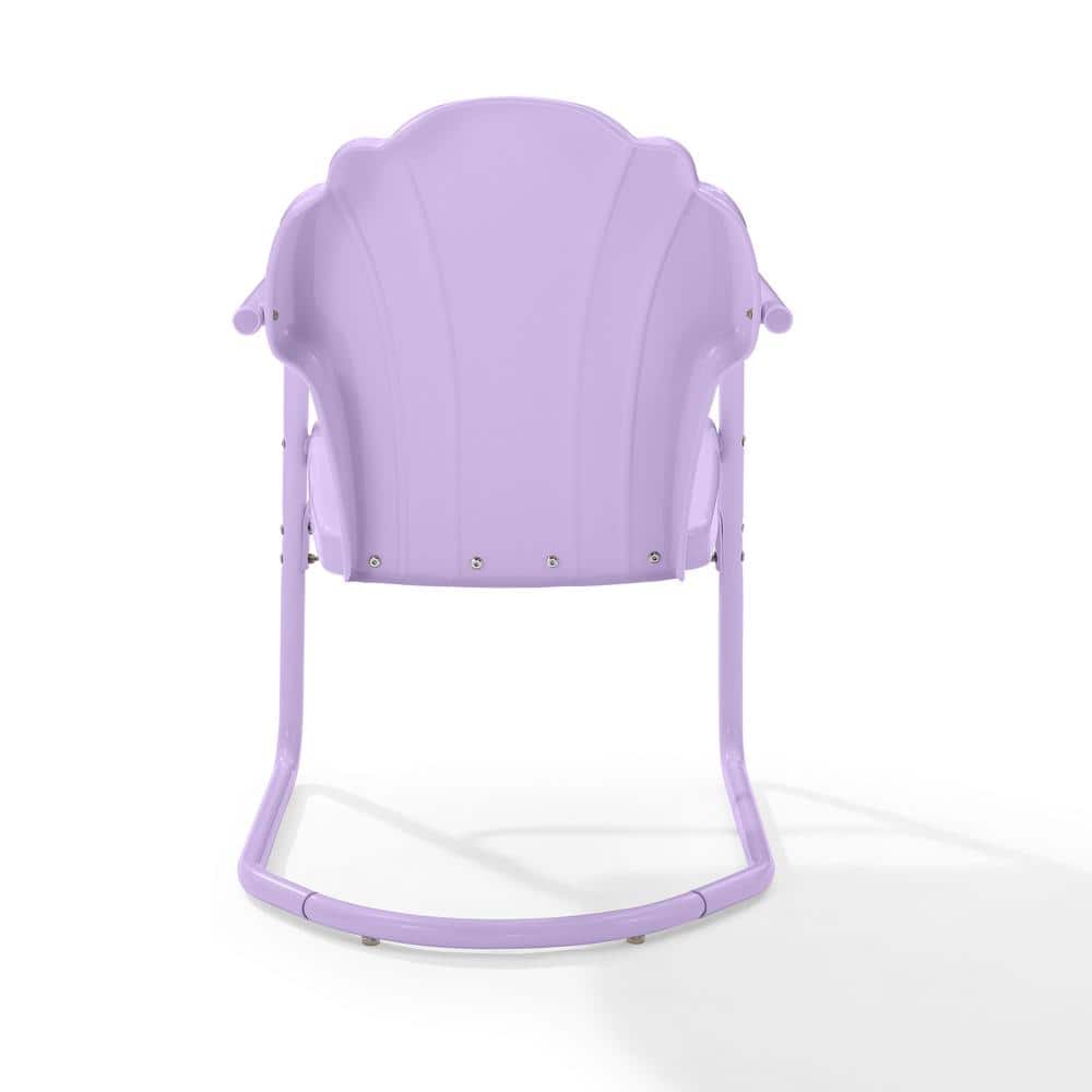 Lavender Retro Scalloped Steel Outdoor Chair Set