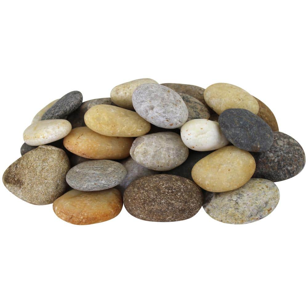 Multi-colred stones and small rocks gathered from the beach in