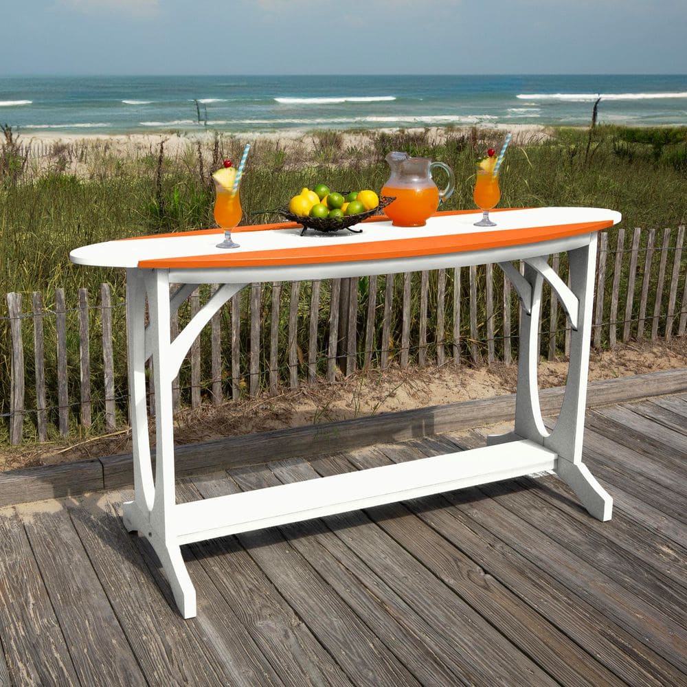 Shoreline White / Citrus Orange HDPE Bar-Height Table price history on PriceWatchPro