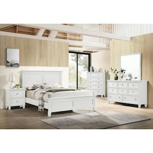 New Classic Furniture Tamarack 5-piece White Wood Queen Bedroom Set