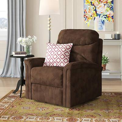Dark Brown Powel Lift Recliner Chair for Elderly Heavy Duty and Soft Fabric